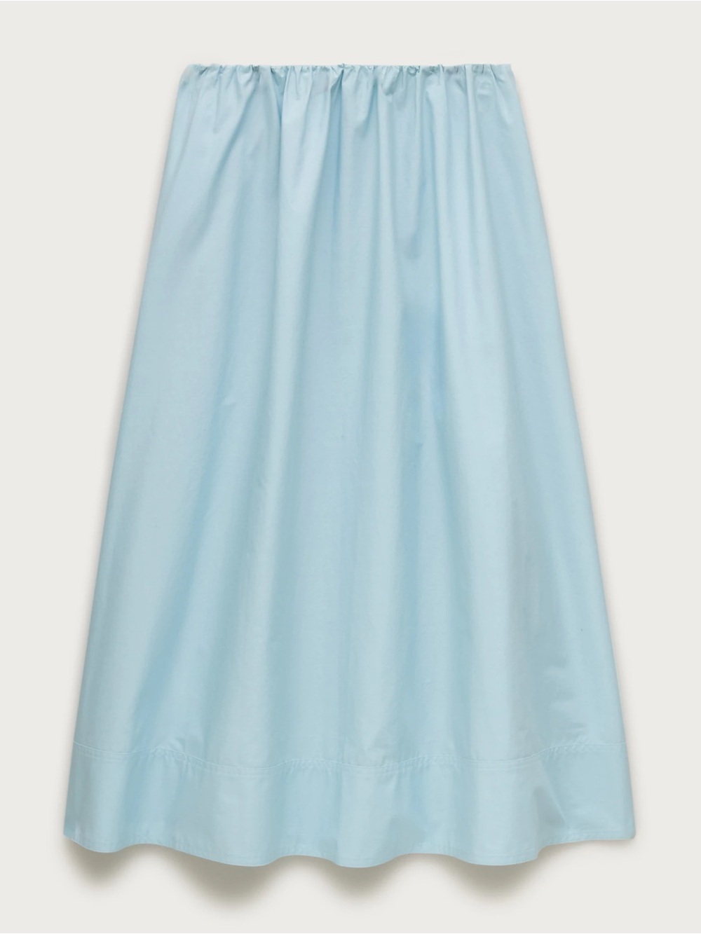 J Crew poplin powder blue midi pull on skirt - Picture 2 of 11